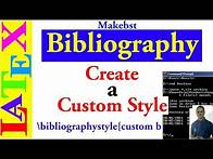 Video thumbnail for How to Create Custom Bibliography Style (LaTeX Advanced Tutorial-05)