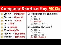Video thumbnail for All Shortcut Keys of Computer | MS Windows Shortcut Keys