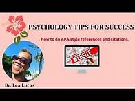 Video thumbnail for How to create APA citations using an APA Generator