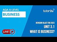 Video thumbnail for Unit 3.1 What is Business | AQA A-Level Business 2023 Revision Blast
