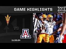 Video thumbnail for #16 Arizona State vs. Arizona Game Highlights | 2024 Big 12 Football