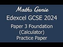 Video thumbnail for Edexcel GCSE 2024 Foundation Paper 3 (Calculator) Revision Practice Paper