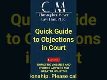 Video thumbnail for Quick Guide to Objections in Court