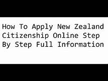 Video thumbnail for How To Apply New Zealand Citizenship Online Step By Step Full Information
