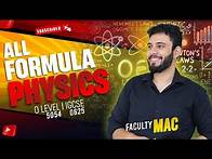 Video thumbnail for All O-Level & IGCSE Physics Formulas Explained | Complete Guide