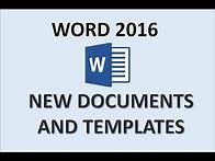 Video thumbnail for Word 2016 - Creating Documents - How to Create a New Document & Searching for Templates in MS Office