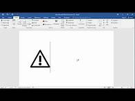 Video thumbnail for How to type Warning Sign in Word