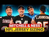 Video thumbnail for MITCHELL & NESS NFL JERSEY SIZING | WHAT SIZE SHOULD I GET? | Legacy & Authentic Jersey |