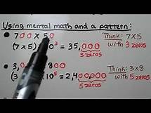 Video thumbnail for 5th Grade Math 1.5, Multiplication Patterns, Powers of 10, and Mental Math