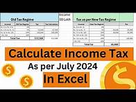 Video thumbnail for Calculate Income Tax in Excel 2024