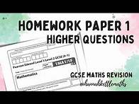 Video thumbnail for Half Past Paper - Week 1 - Higher Edexcel GCSE Maths - Maths Revision