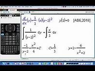 Video thumbnail for Solutions to Differential Equations on the TI-84 Plus CE Graphing Calculator