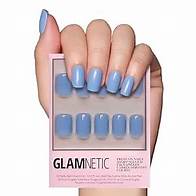 Video thumbnail for Glamnetic Press On Nails - Cashmere Blue | Opaque Soft Pale Blue Short Squoval False Nails, Reusable Stick On Fake Nails with Glue | Salon Quality | 15 Sizes - 30 Nail Kit