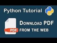 Video thumbnail for Create a Python program to download PDF files from the web