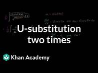 Video thumbnail for Doing u-substitution twice (second time with w)