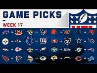 Video thumbnail for NFL Week 17 Game Picks