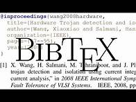 Video thumbnail for How to Generate References with LaTeX (BibTeX)