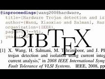 Video thumbnail for How to Generate References with LaTeX (BibTeX)
