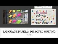 Video thumbnail for How to approach the Directed Writing question for CIE IGCSE 0500/0990 Language Paper 2 (Part 3)