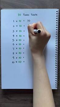 Video thumbnail for 10 Times Table | Multiplication Table | Multiply by 10 ✅💯 #mathforkids #maths #education #shorts