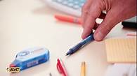 Video thumbnail for BIC Soft Feel Red Retractable Ballpoint Pens, Medium Point (1.0mm), 12-Count Pack, Red Pens With Soft-Touch Comfort Grip