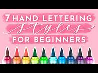 Video thumbnail for 7 Hand Lettering Styles for Beginners | Hand Lettering Ideas and Modern Calligraphy Fonts