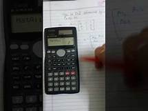 Video thumbnail for How to find determinant of matrix by using Casio fx 991ms calculator