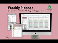 Video thumbnail for Weekly Planner Tutorial | Google Sheets Template