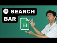 Video thumbnail for How to Create a Search Bar in Google Sheets
