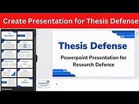 Video thumbnail for Create Presentation For Research Defense |how to make presentation for thesis defense | Step by step