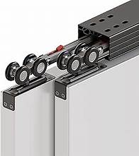 Video thumbnail for 96"/8FT Bypass Sliding Closet Door Hardware Track, Heavy Duty Aluminum Closet Door Hardware Bypass Door Hardware, Soft Close Barn Door Hardware Kit (No Door)