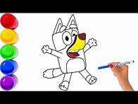 Video thumbnail for How to draw Bluey || Bluey drawing || Painting and coloring bluey