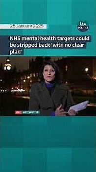 Video thumbnail for NHS England mental health targets to be stripped back 'with no clear plan', ITV News understands.