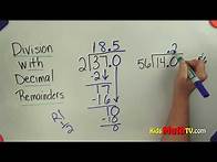 Video thumbnail for Learn division of numbers with decimal remainders