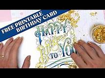 Video thumbnail for Gorgeous Hand Lettered Birthday Card Tutorial (Includes Free Printable Card)