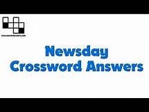 Video thumbnail for Newsday Crossword Answers for Sunday, December 12, 2021 ( 2021-12-12 )