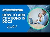 Video thumbnail for Easily add and manage citations in Google Docs