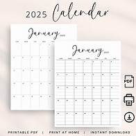 Video thumbnail for 2025 Calendar With Lines & No Lines 2025 Monthly Planner Portrait Printable PDF 2025 Wall Calendar A4 Letter Size Sunday Start Monday Start - Etsy Hong Kong