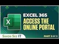 Video thumbnail for Excel 365 for Beginners: Access and Navigate the Online Portal (2 of 51)