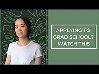 Video thumbnail for Graduate School Personal Statement | My #1 Tip as an Admissions Reader