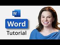 Video thumbnail for Microsoft Word Tutorial for Beginners