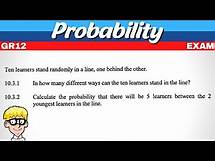Video thumbnail for Probability Grade 12 Exam Questions