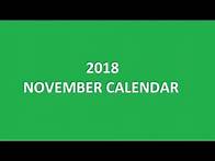 Video thumbnail for November 2018 Calendar Printable, Templates, Holidays, Blank, PDF