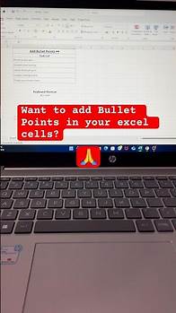 Video thumbnail for Add Bullet Points in Excel 📍 | Simple, Pro-Level Trick! #excel #excelshorts