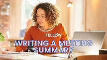 Video thumbnail for How to Write a Meeting Summary ( Free Template)