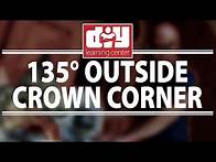 Video thumbnail for How to cut 135 degree outside crown molding corners