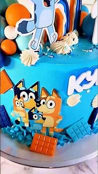 Video thumbnail for Adorable Bluey Birthday Cake! 🎂💙 #BlueyCake