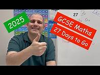 Video thumbnail for GCSE Maths 2025 Revision - 27 Days To Go - Corbettmaths