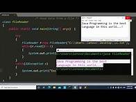 Video thumbnail for java program to read a text from file | Learn Coding