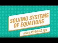 Video thumbnail for Solving Systems of Equations With the TI-84 Plus CE Graphing Calculator Using the PolySmlt2 App